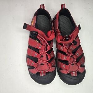 Keen Kids Red and Black Sandals Size 5 Big Boy
